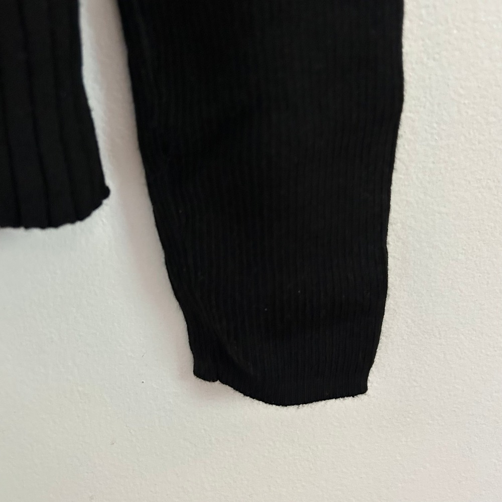Madewell Womens Black Merino Wool Silk Blend V-Neck Button Front Cardigan XL New - Picture 6 of 10